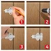 BRIOTA Pack of 2 Automatic Locking Door Bolts, Spring Locking