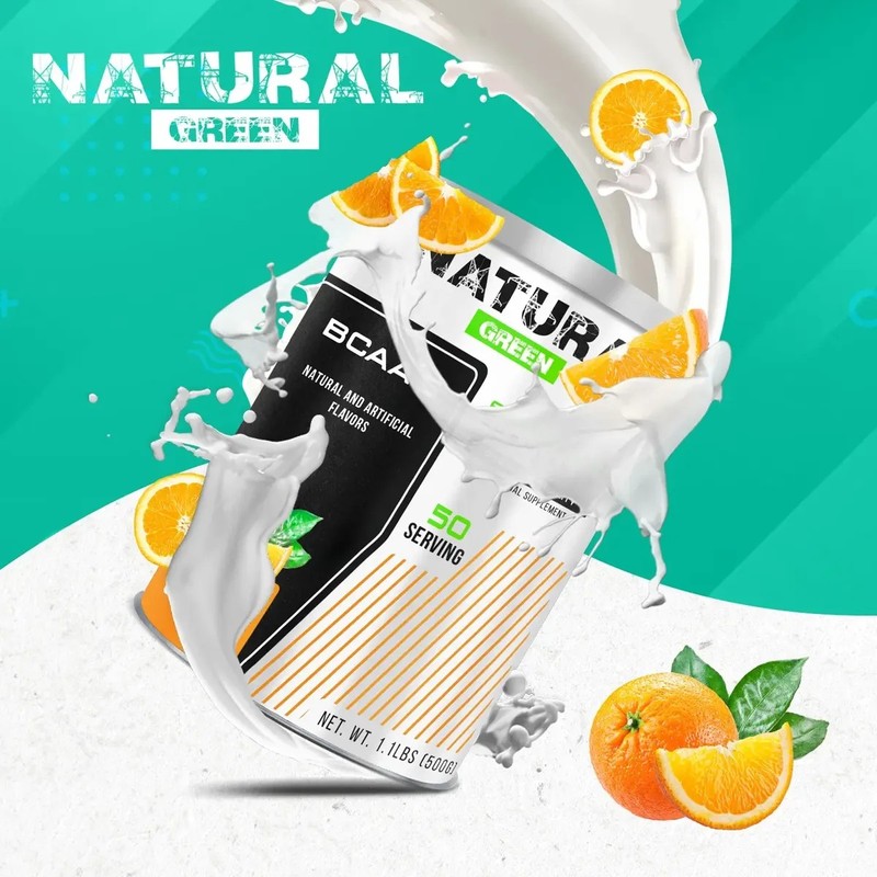 Bcaas Aminoácidos Green 50 Servicios 500g Sabores