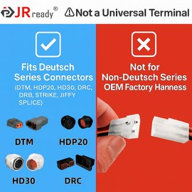 JRready ST6256 DTM Deutsch Pins and Sockets Stamped Contacts Size 20 - Professional Male Pins 1060-20-0122/1062-20-0122 Open Barrel Style Terminals Wire Gauge 16-22 AWG, 50 Pairs