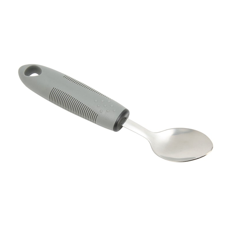 4pcs Adaptive Utensils Knife Fork Spoons Weighted Wide Handles Grey