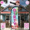 WODICY Dirty Soda Feather Flag with Poles 8.2ft Soda Bar