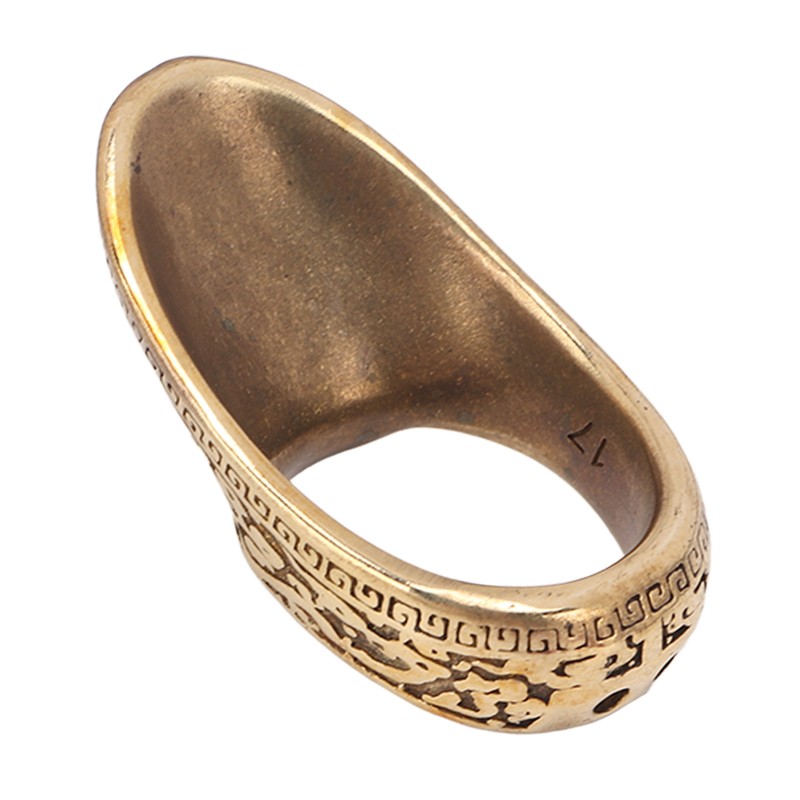 Archery Thumb Rings Good Protection Engraving Pattern Brass Finger Protector