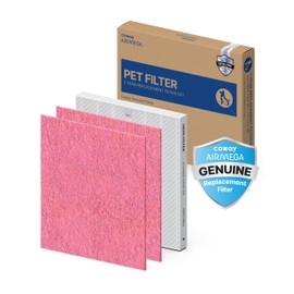 COWAY AP-1512HH & 200M Air Purifier Filter Replacement, Pet Filter Pack, 2 Pet Deodorization Filters and 1 True HEPA Filter, 1 Pack, Pink