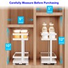 Mustorn 2 Pack Pull Out Spice Rack Organizer for Cabinet,