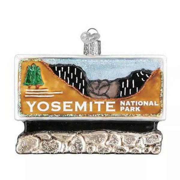 Old World Christmas YOSEMITE NATIONAL PARK (36172) Glass Ornament w/