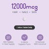 VitaBright Biotin Hair Growth Vitamins | 12000mcg | 400 D-Biotin