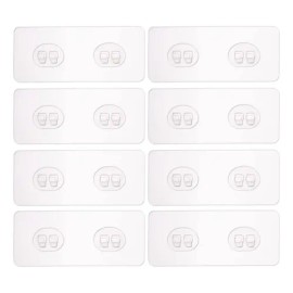Adhesivos Reemplazo Transparentes Fuertes Para Organizador D Transparente -8pcs 2 Ganchos