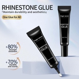 Rhinestone Glue Gel Kit- Superior Nail Art Glue Ensuring Strong and Long-Lasting Bond for UV/LED Easy Application with Nail Rhinestone Glue Kit 10g Ideal for Home User and Salon.