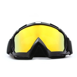 PORUPAEL Unisex Snow Goggles, Unisex Ski Goggles, Skiing Snowboard Goggles, Windproof UV Protection, with Foam Padding, Cycling Motorcycle Snowmobile Ski Goggles, Outdoor Sports Ski Glasses (Black)