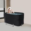 FiueStur Foldable Ice Bath Tub Large Oval Insulated Portable Bath