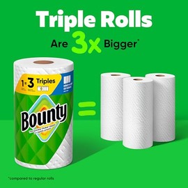 Bounty Select-A-Size - Toallas de papel, color blanco, 8 rollos triples = 24 rollos regulares