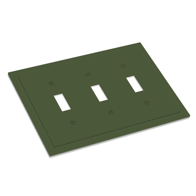 Wmhusu Light Switch Covers Olive Green 3 Gang Wall Plate