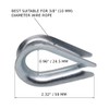 (Pack of 2) Wire Rope Thimble Galvanised Steel 3/8" (10