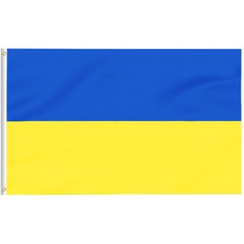 Ukraine Flag 3x5 FT Outdoor, Ukrainian National Flags Premium Polyester Double Stitched Long Lasting Vivid Color with 2 Brass Grommets