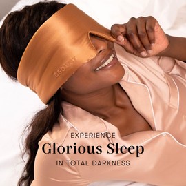 DROWSY Silk Sleep Mask - A padded silk cocoon that hugs the face for luxurious sleep in complete darkness. (Tuscan Kiss)