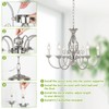 6-Light Farmhouse Candle Chandelier for Living Room, Rustic Industrial Pendant
