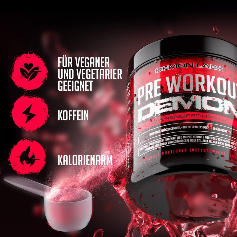 Pre Workout Beast Hardcore Pre Workout Booster with Caffeine, Creatine