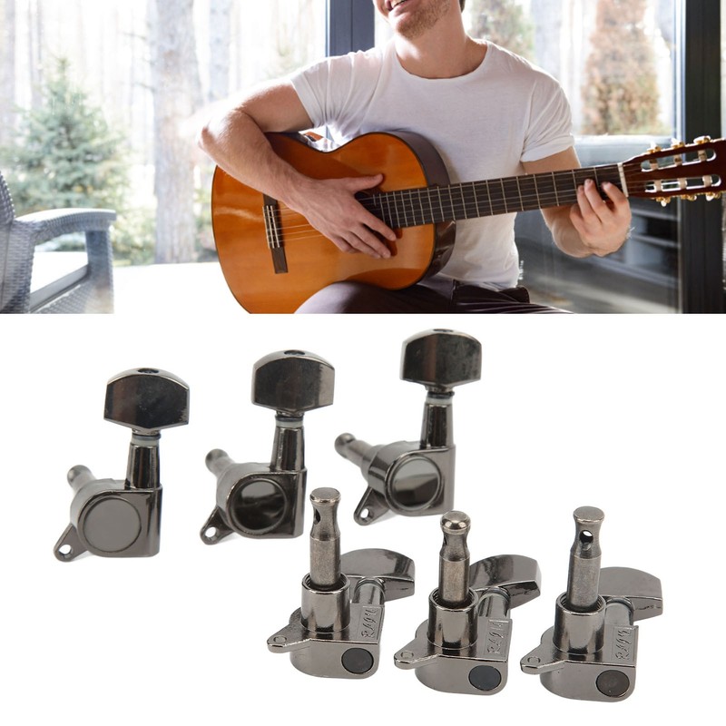 Small Square Fully Enclosed Locking Tuners 3L 3R Metal String