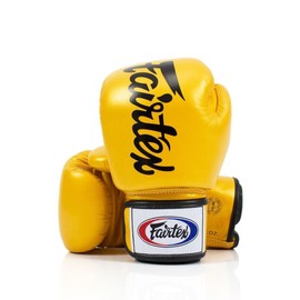 Fairtex BGV19 Deluxe Tight-Fit Gloves (Gold, 16 oz)