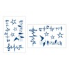 GZ586x2 Temporary Music Notes Tattoo Star Semi-Permanent Tattoo Long-Lasting Tattoo