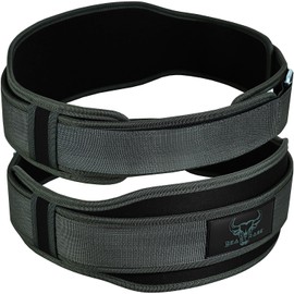 Weight Lifting Belt Double Strength 5.5 Padded Neoprene Back Gym Bodybuilding Deadlifts Lifting Exercise Fitness Workout Belts Men Women Lumbar Training Core Support (M, Army Green)