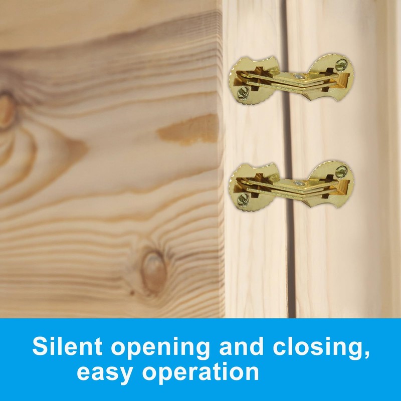 LifCratms 12 Pack 8 mm Hidden Brass Barrel Hinges, Furniture
