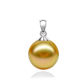 Schmuckwilly sea shell pearl pendant - Tahiti south sea shell pearl pendant for woman golden dma4002-w (16mm)