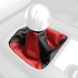 RedlineGoods Shift Boot Compatible with Honda S2000 1999-09. Tailor Made - not Universal. Genuine top-Grade Italian Black Leather with Blue Thread