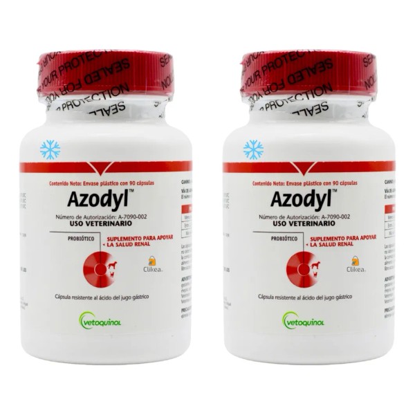 Paquete 2 Azodyl Original Vetoquinol Frasco 90 Cap