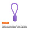 MECCANIXITY Magnetic Cable Clips 4.3 Inch x 0.6 Inch Purple