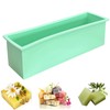 DD-life 2 Pcs Flexible Rectangular Soap Silicone Mold Candle Making