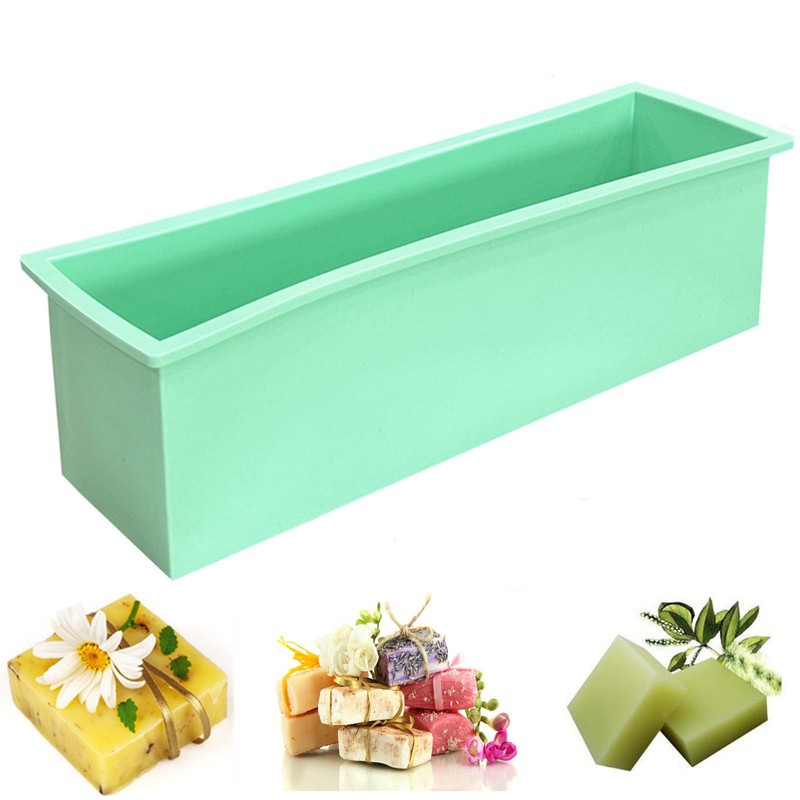 DD-life 2 Pcs Flexible Rectangular Soap Silicone Mold Candle Making