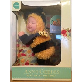 Anne Geddes 579110 Sleeping Baby Bee Doll 9 inch - Bean Filled Soft Body Collection