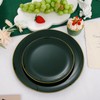 PULOTE 100PCS Green Plastic Plates - Green Disposable Plates With