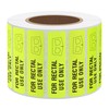Hybsk for Rectal Use Only Stickers 1.5" x 0.375" Fluorescent