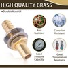 5/16"Brass Hose Barb Thru-Bulk Bulkhead Fitting,Straight Hex Union Fitting for