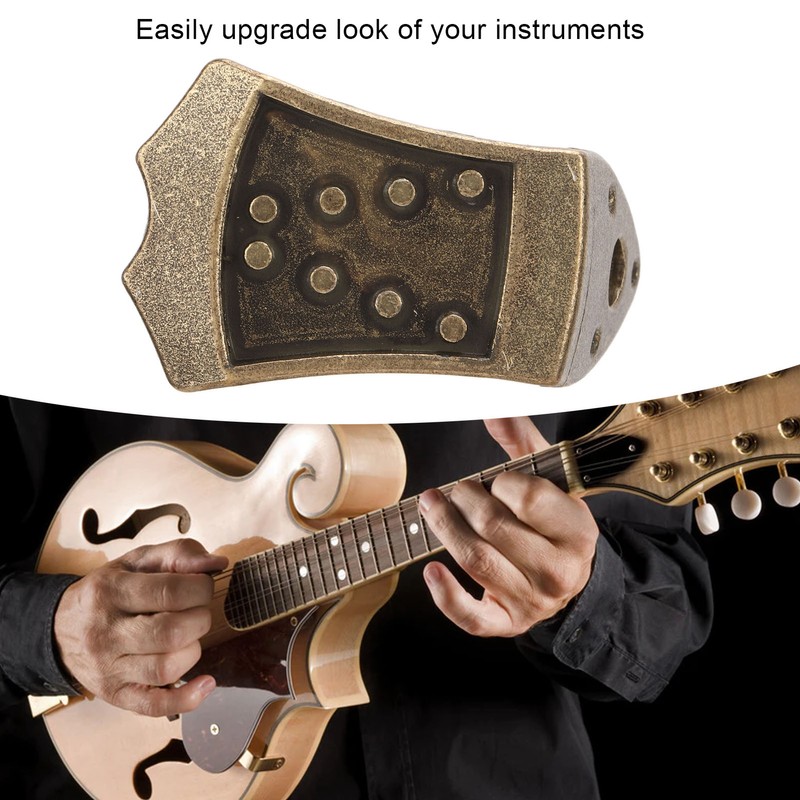 Mandolin Tailpiece Metal Bridge Replacement Part Musical Instruments Accessories Bronze