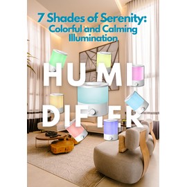 MEGAWISE 1.5L Cool Mist Humidifier for Bedroom, Home, Office, and Plants, Essential Oil Diffuser with Adjustable Mist Output, 25dB Quiet Ultrasonic, Up to 10 Hours, Easy to Clean