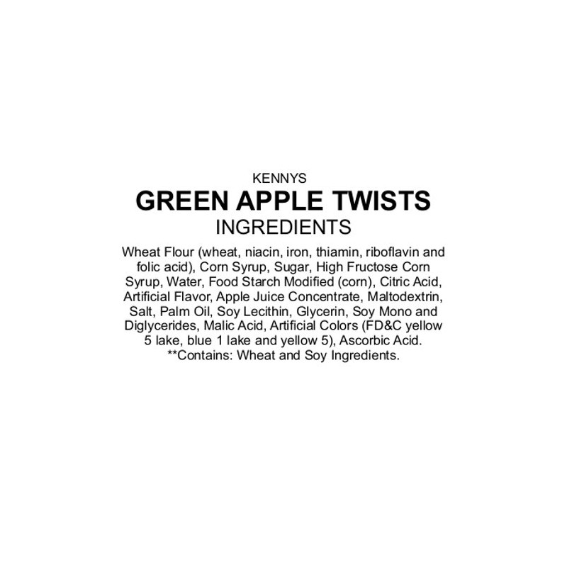 Green Apple Licorice Twists - 2 LBS