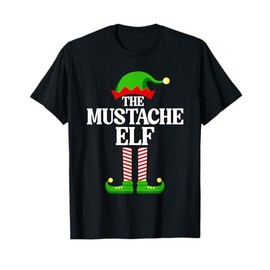 Mustache Elf Family Matching Group Funny Christmas T-Shirt