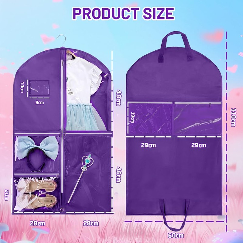 AMFUN Foldable Garment Bag, Travel Bag, 110 x 60 cm,
