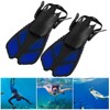 1 Pair Adjustable Swimming Fins TPR Open Heel Long Diving