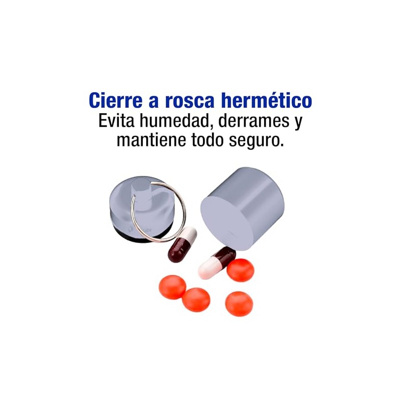 Mini Pastillero Portátil De Aluminio Llavero De Bolsillo