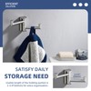 Angle Simple Swivel Towel Double Hook, Brushed Nickel Bathroom Hook