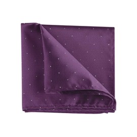 Allegra K Men's Pocket Squares Classic Satin Polka Dots Solid Color Handkerchiefs for Wedding Business One Size Purple