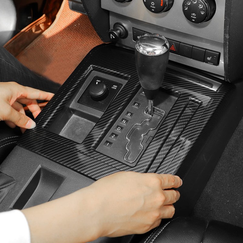 Jimen Compatible with 2007-2012 Dodge Nitro Gear Shift Panel Cover