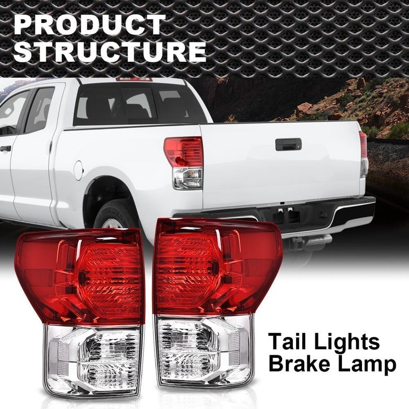 CNNELL Tail Lights Assembly Compatible with Toyota Tundra 2007-2013 Rear