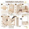 Chunful Dog Closet Wooden Pet Wardrobe Closet Dog Toy Storage