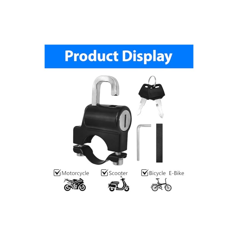 GXGM Motorcycle Helmet Lock Universal Helmet Lock with Keys for