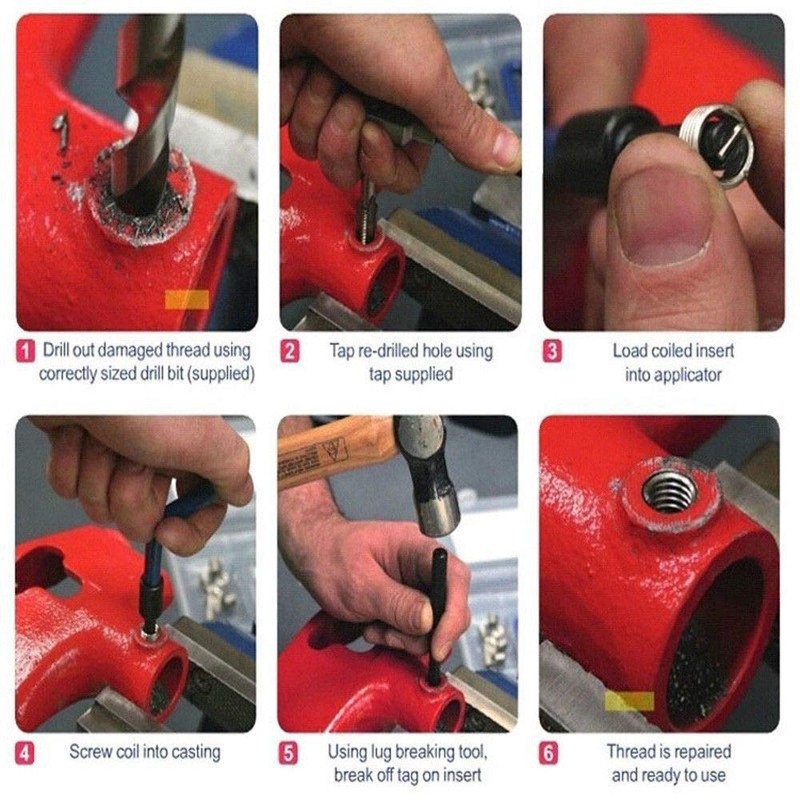 Highking Tool M8 x 1.0 mm Thread Repair Kit, 25